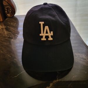 Los Angeles 'LA' Logo Baseball Cap in Black and White